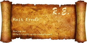 Reit Ernő névjegykártya